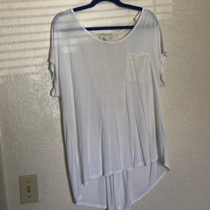 White shirt with lace detail